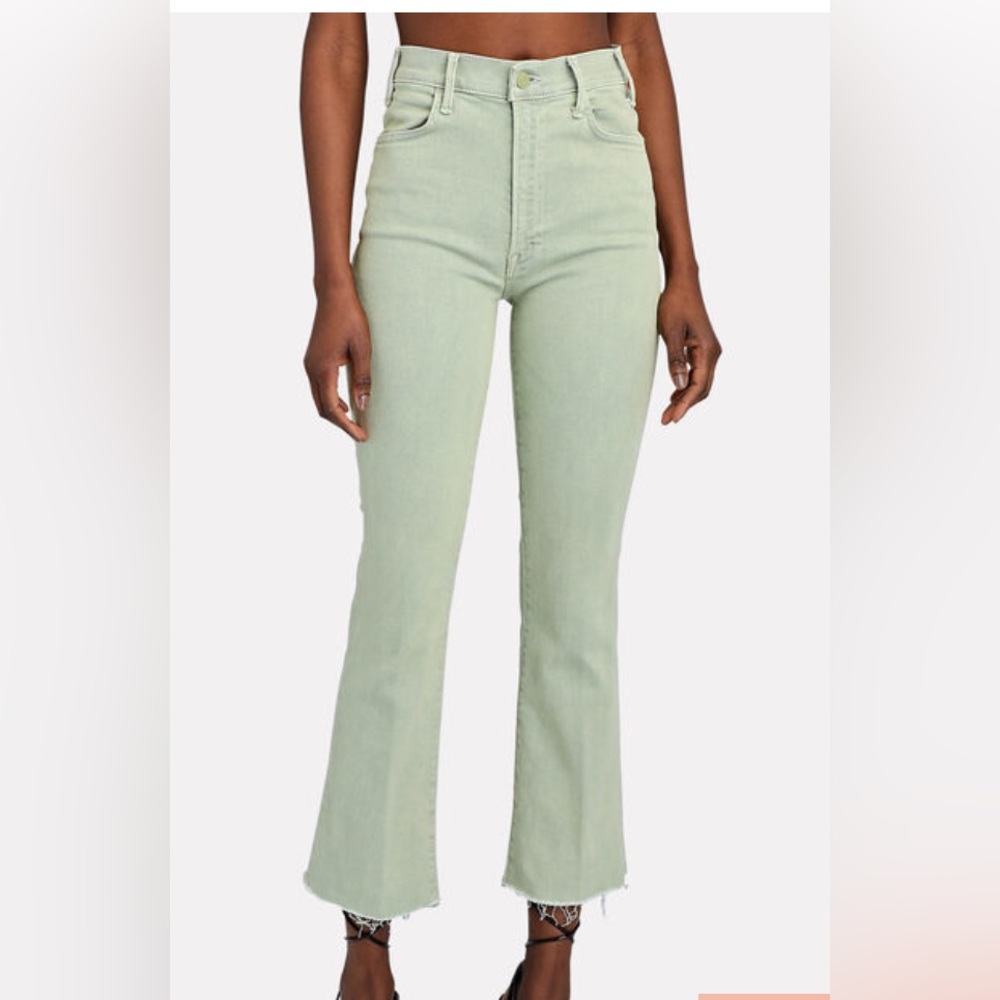 SOLD Mother The Hustler Ankle Fray in Iceberg Green Sz 31